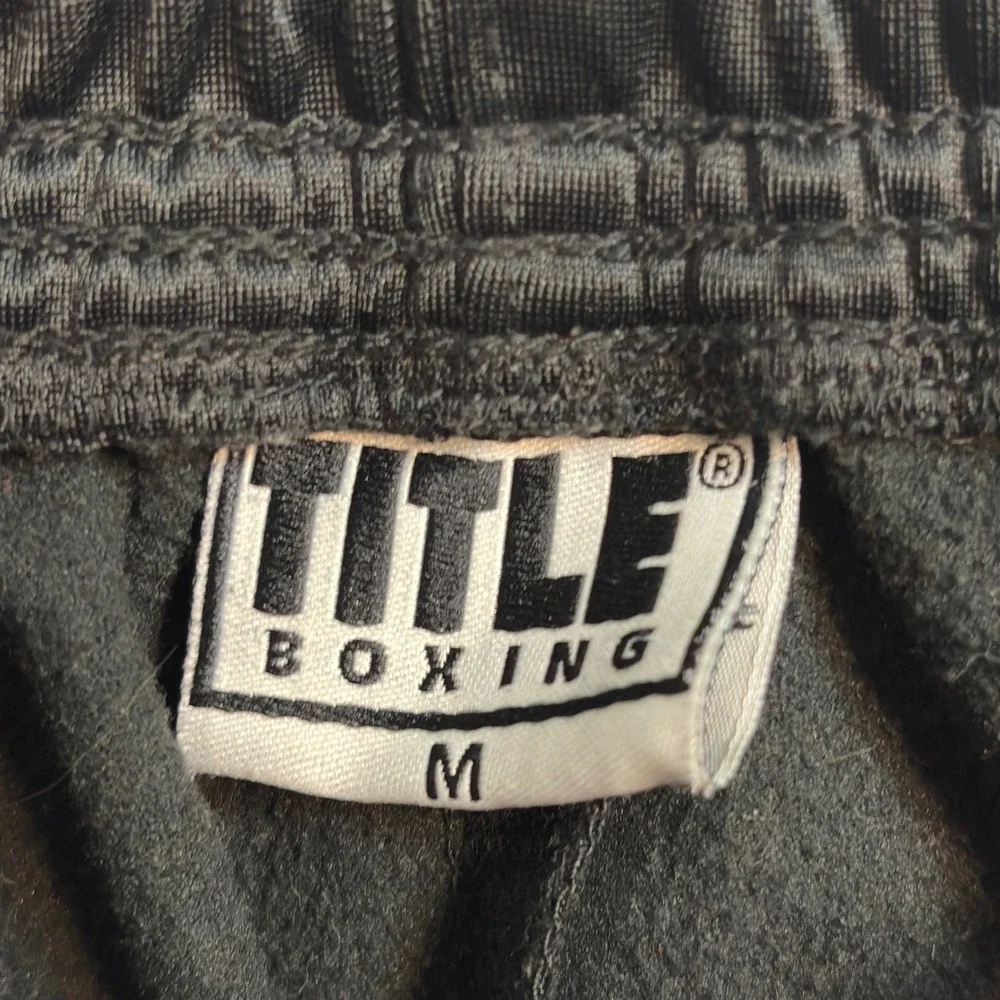 TITLE Boxing Black Red Athletic Track Pants Men's Size M